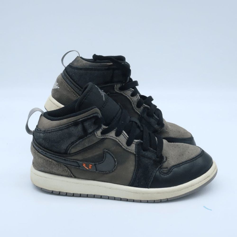 Jordan Kids Black and Gray High-Top Sneakers
